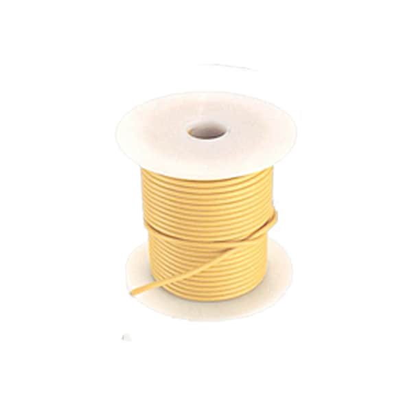 Primary Wire, GPT, 14 AWG, Copper, Yellow, PVC Jacket, Stranded